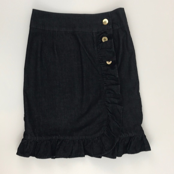 leifsdottir Dresses & Skirts - ANTHROPOLOGIE LEIFSDOTTIR Denim Ruffled Skirt sz 2